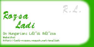 rozsa ladi business card